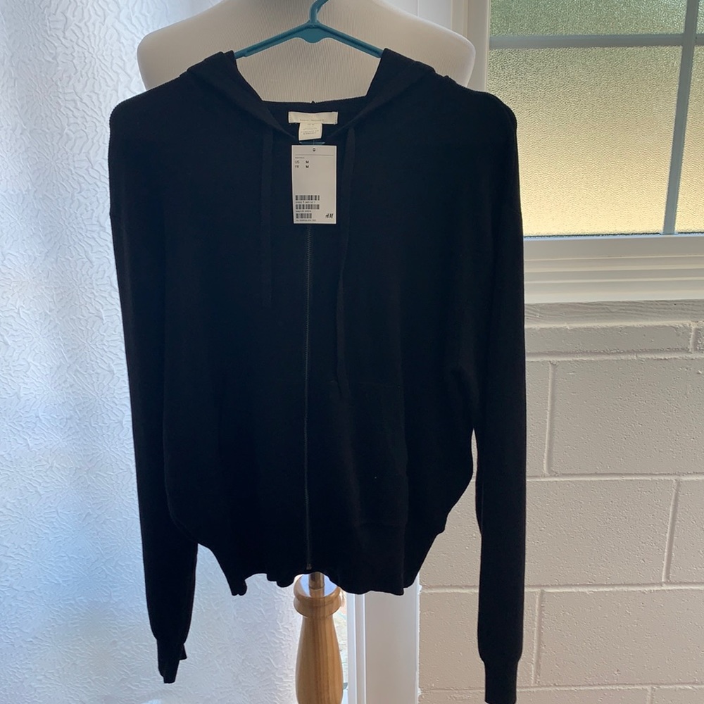 H&M black hoodie medium NWT